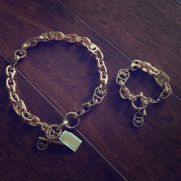 michael kors necklace and bracelet set